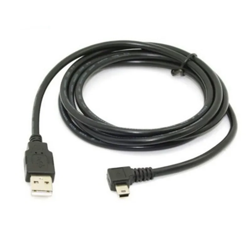 USB 2.0 Male to 90 Degree Left Right Angled Mini USB B Type 5pin Male Charging Data Cable 0.25m 0.5m 1.5m 3m