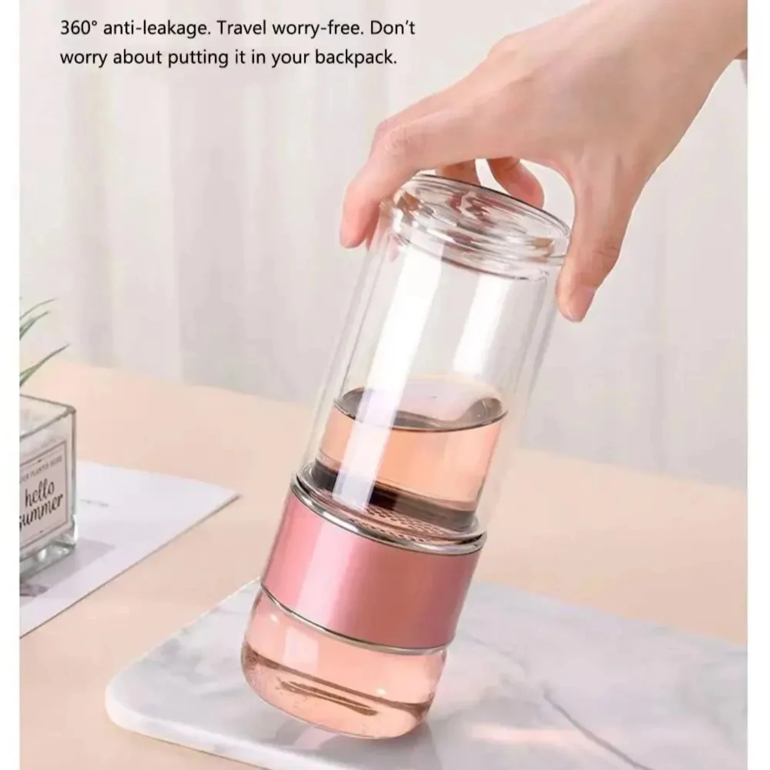 350ML/500ML Tee Wasser Trennung Tasse Doppel Wand Tee-ei Flasche Hitzebeständige Wasser Tasse Filter Flasche büro Drink