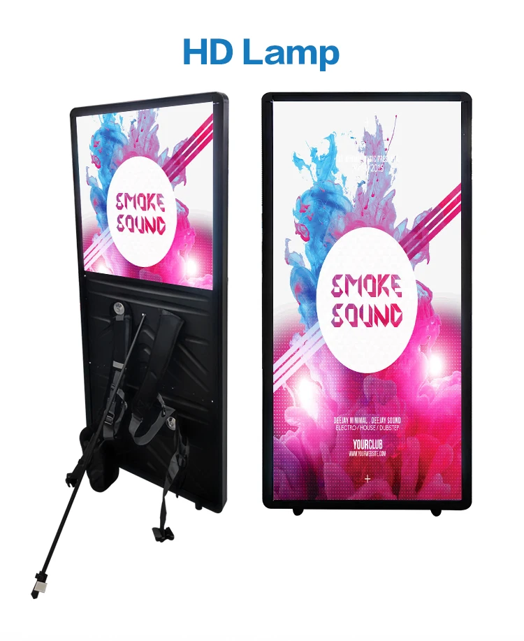 Portable LED Backpack Billboard for Advertising Easy To Install and Carry for Light Box Advertising Use