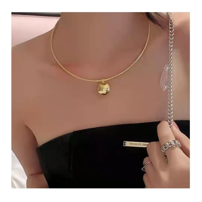 

Round Ball Collar Niche Design Necklace Collarbone Chain Hip Hop Sweet Cool Necklace Personality Internet Celebrity Collar