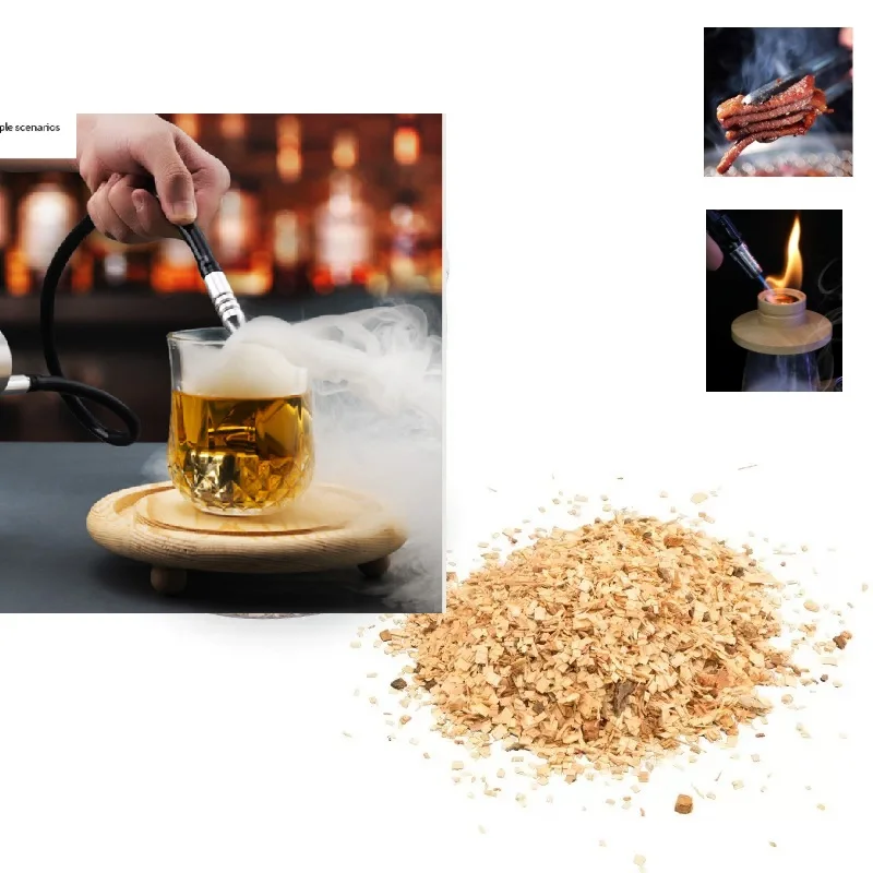125/250/500g Natural Wood Chips Apple Cherry Oak Beech Hickory Wood Pieces For Fumigation Box Bacon Smoked BBQ Grill Accessories