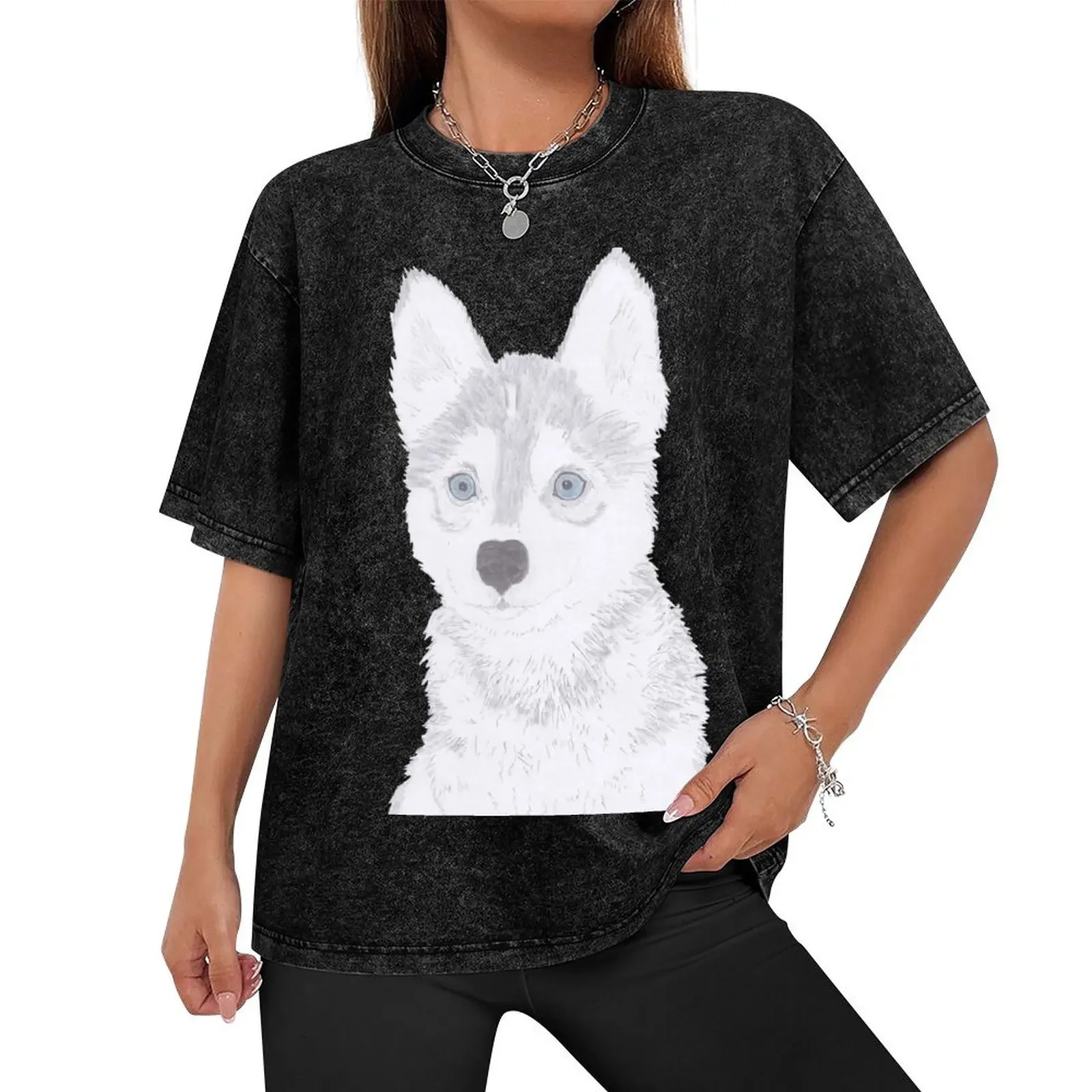 Siberian Husky T-Shirt basketball graphic tees animal prinfor boys anime clothes customizeds mens plain t shirts