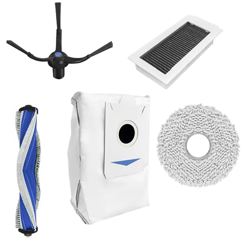 A86I-For ECOVACS DEBOT X5 PRO جهاز آلي لتنظيف الأتربة فرشاة جانبية رئيسية فلتر Hepa ممسحة القماش استبدال أجزاء