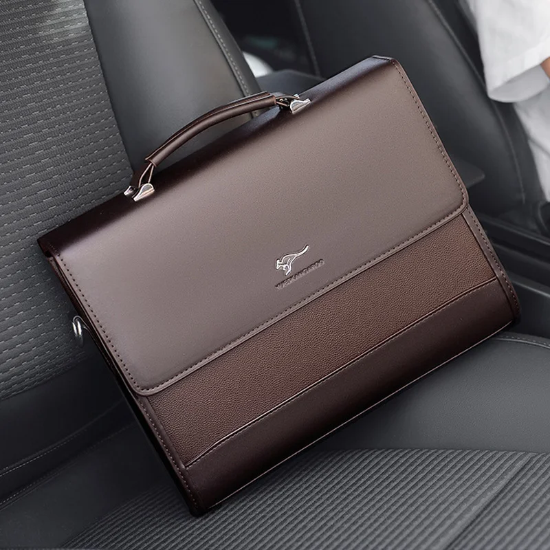 Male Handbags Pu Leather Men\'s Tote Briefcase Business Shoulder Bag for Men 2023 Brand Laptop Bags Man Organizer for Documents