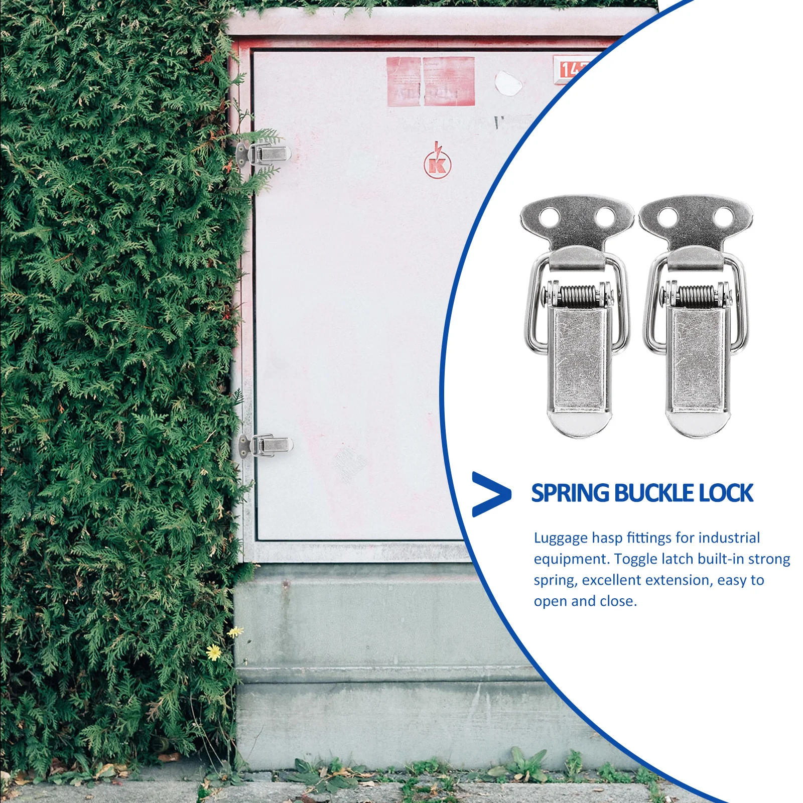 10 قطعة قفل بمشبك زنبركي محمل بمشبك معدني تبديل مزلاج لصندوق صندوق خشبي خزانة تخزين متينة مشبك تثبيت أمان