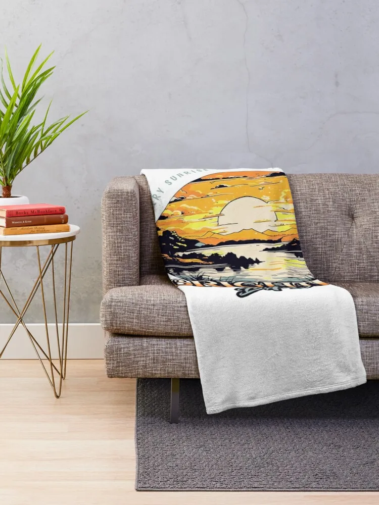 Tranquil Dawn: Embracing Nature's Canvas Throw Blanket Multi-Purpose Fashion Sofas Travel Blankets