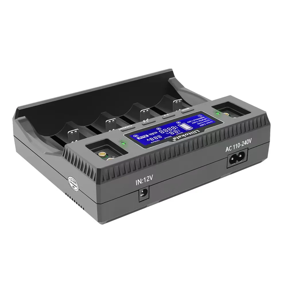 Liitokala D4XL 18650 li-ion battery charger 3.2V LiFePO4 battery 1.2V Ni-MH Ni-cd AAA 18500 26650 21700 32650 32700 and car