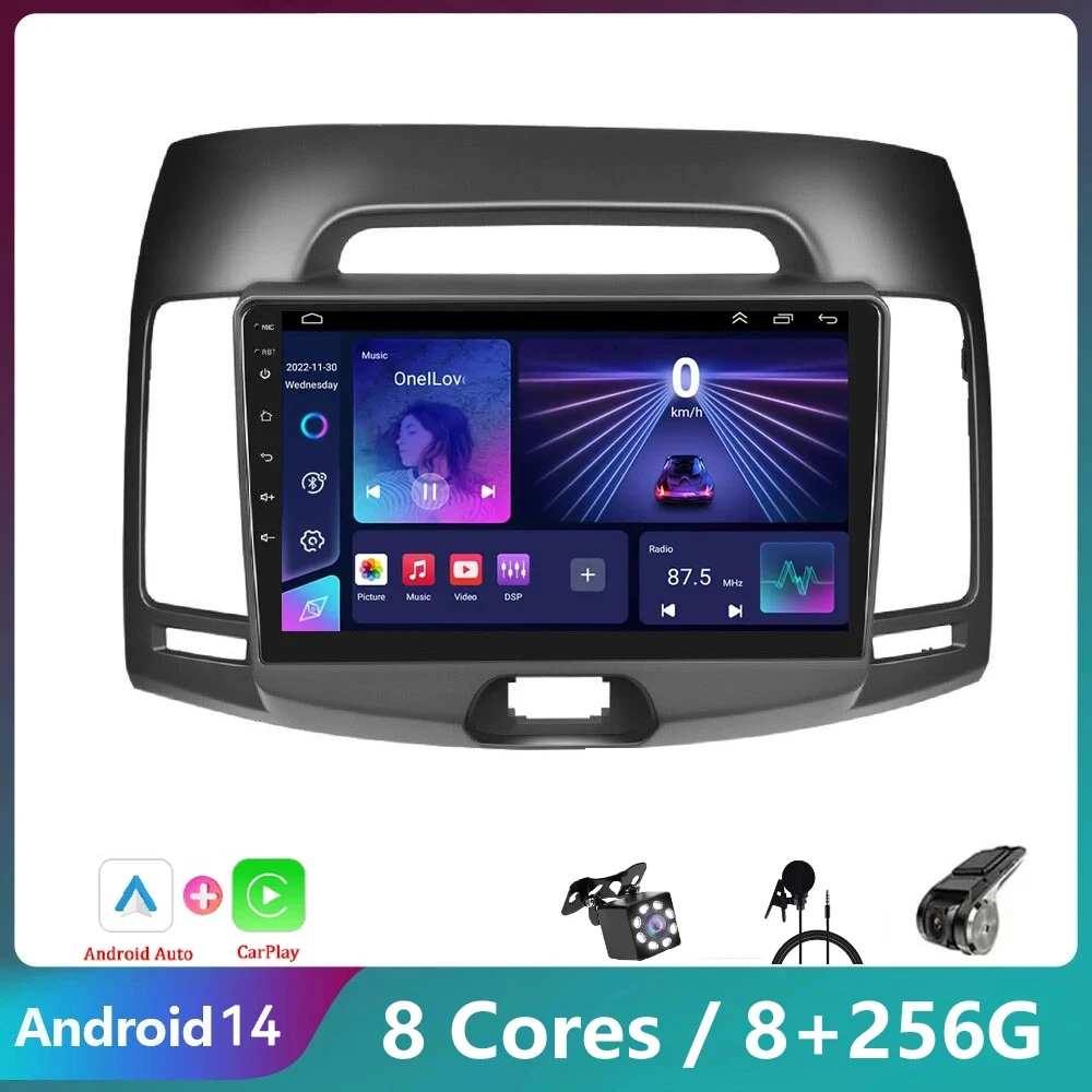 

Автомобильный радиоприемник на Android 14 для Hyundai Elantra 4 HD 2006-2012, автомобильный радиоприемник, мультимедийный видеоплеер, навигация GPS, 4G + WIFI, без DVD, 2din