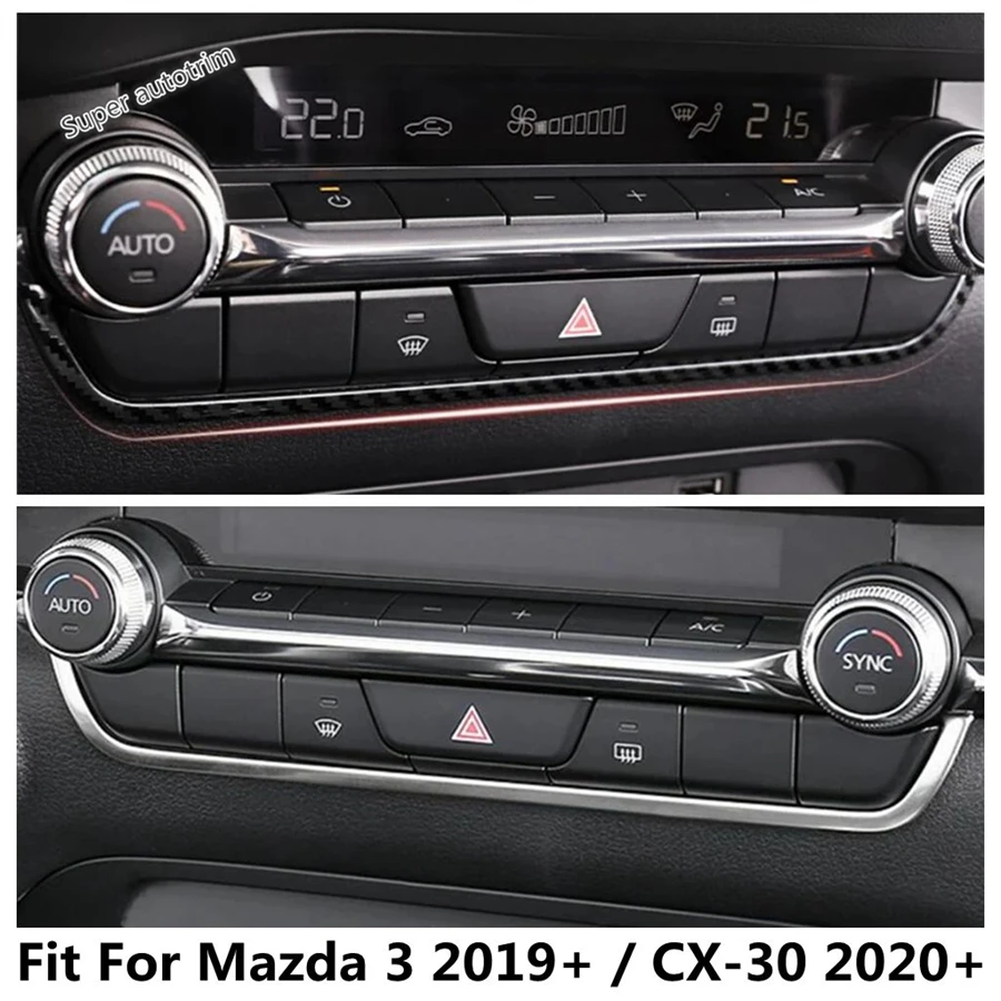 Luz de advertencia para consola Central, tira de lámpara, cubierta de Panel de ventilación de salida de aire embellecedora para Mazda 3 2019- 2024 y CX-30 2020 - 2024, accesorios