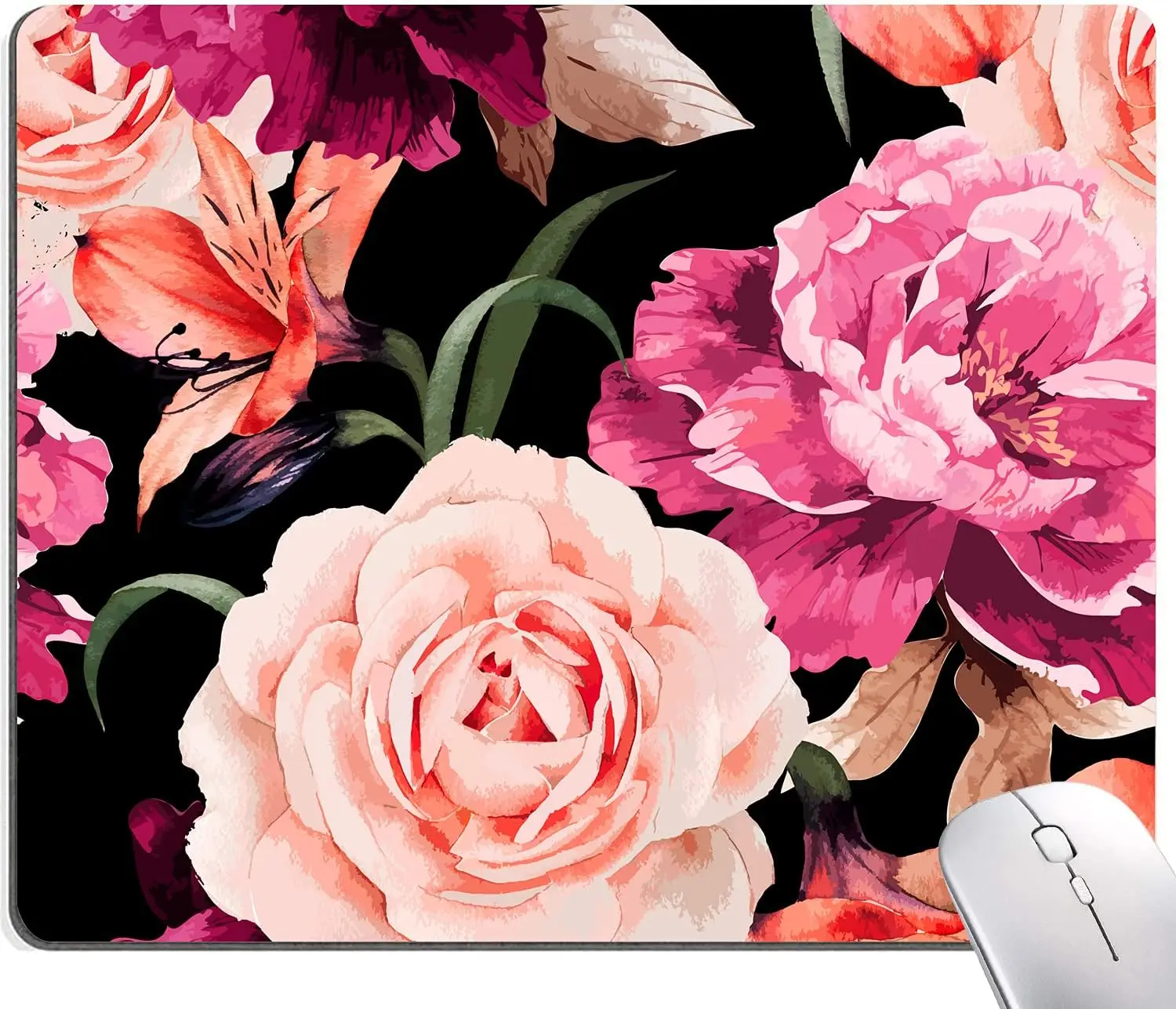 

Bright Flowers Small Mouse Pad Computer Hot Sell Anti-Slip Anime Lovely Gamer Natural Rubber Art Flower Offices Decor Carpet Mat