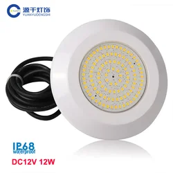 LED Swimming Pool Light 12W 108LEDs 12V Waterproof Warm White Submersible Light Underwater Piscina Night Lamp Outdoor Spotlight