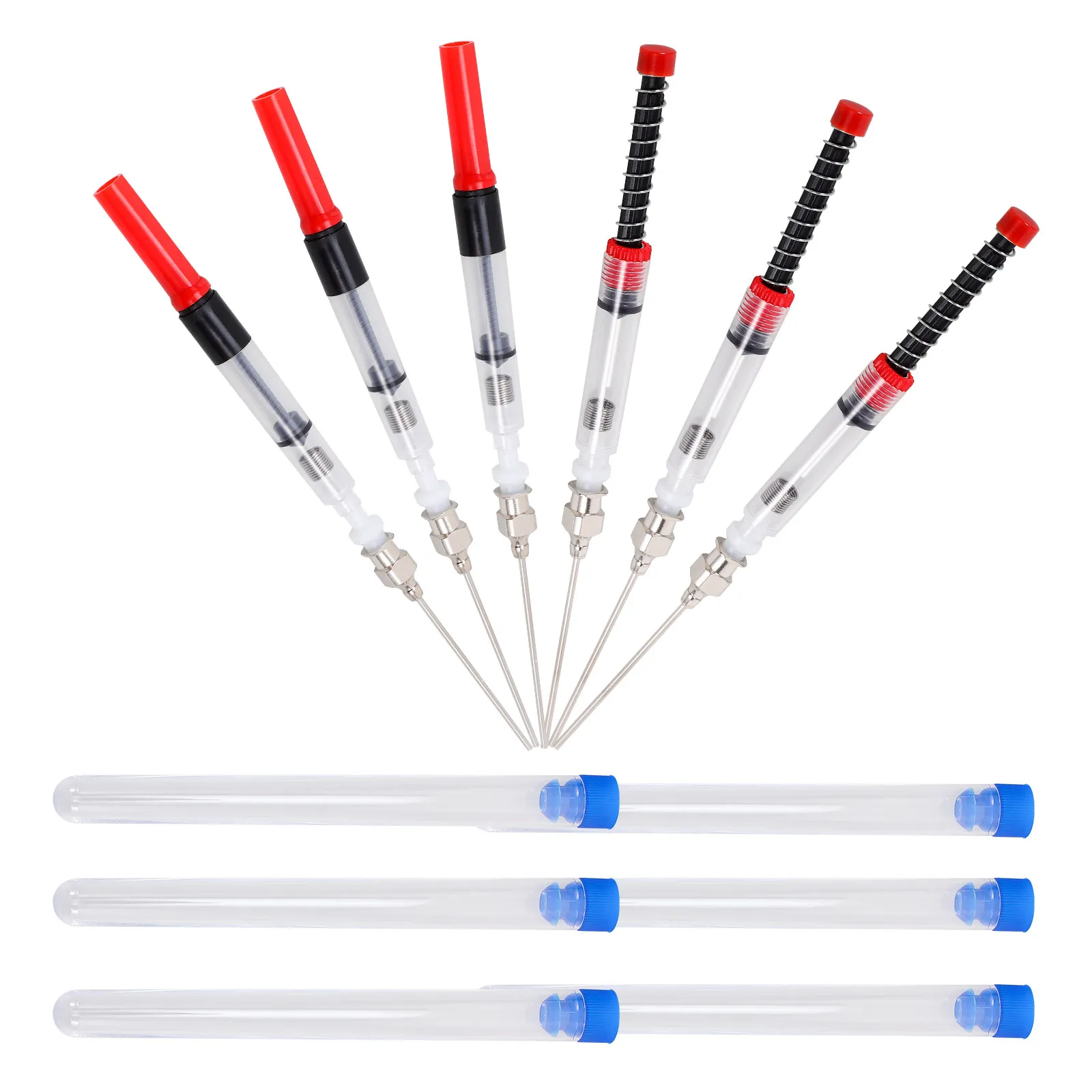 6Pcs Fountain Pen Ink Absorber Professional Ink Auxiliary Absorber Refill Tube Spring Filler for School College Daily Writing