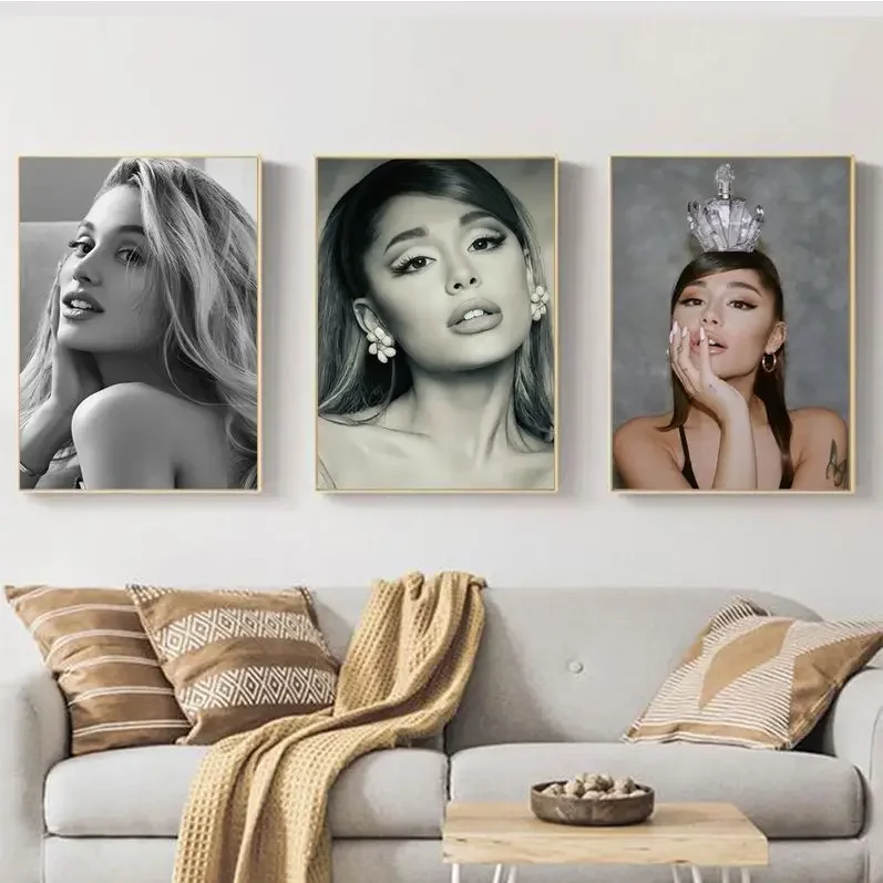 A-Ariana G-Grandes Classic Vintage Posters Retro Kraft Paper Sticker DIY Room Bar Cafe Wall Decor