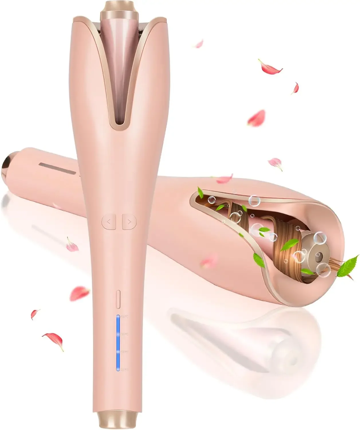 

Specialty Automatic Hair Curler with Fast Heating, Anti-Scald Technology, Anti-Knotting, and 4 Temperature Displays for Effortle