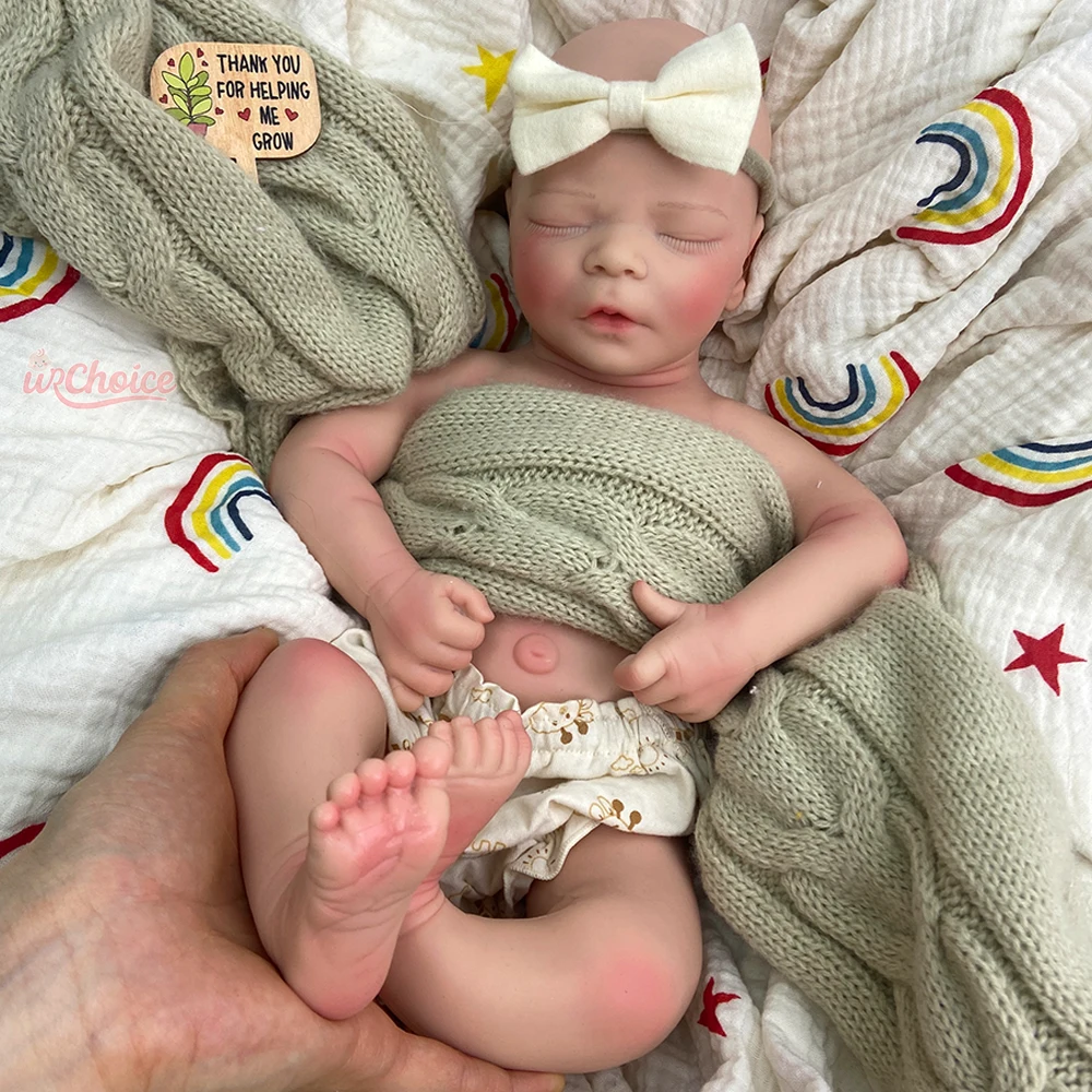 18Inch Zachte Levensechte Siliconen Reborn Baby Meisje Waterdichte 3D Huid Comfort Pop Rustgevende Aanwezigheid voor Ouderen Die Verloren kinderen