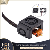 Creativity CR10 Full Assemble MK8 Extruder Hotend Nozzle Kit with Double Cooling Fan 12V/24V For 3D Printer Ender-3/5/Pro CR-10