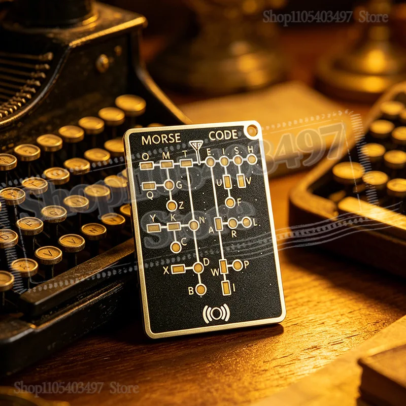 Morse Code Trainer Card Pro, Professional PCB Style with Interactive LEDs & Signal Buttons for Adult Morse Code Learning