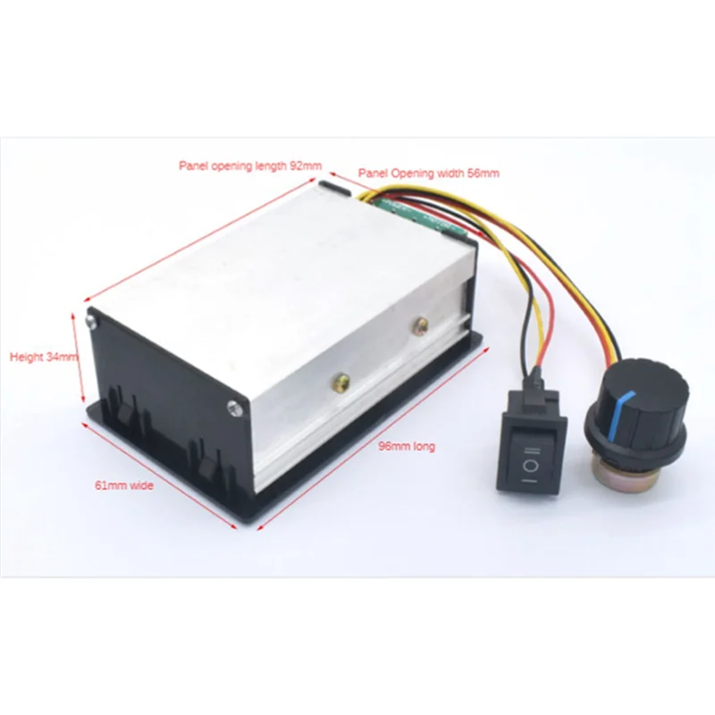 DC 6-60V 12V 24V 36V 48V 20A DC Motor Speed Controller Regulator Motor Speed Controller Forward-Reverse Exchanger