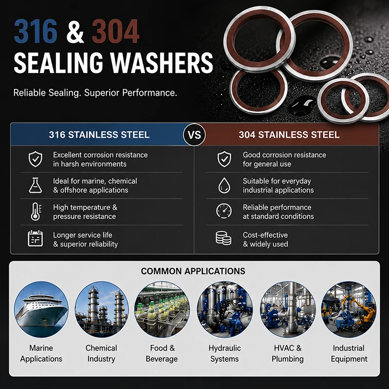 304 314 Stainless Steel Oil Drain Plug Washer FKM NBR rubber gasket Wearproof Leakproof Automobile Oil Seal Replacement Parts