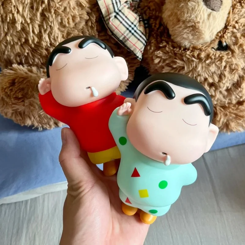 

Hot 20cm Crayon Shin-chan Ad Milk Bottle Anime Figures Cartoon Model Doll Cute Creative Gift Desktop Decorations Festival Gifts