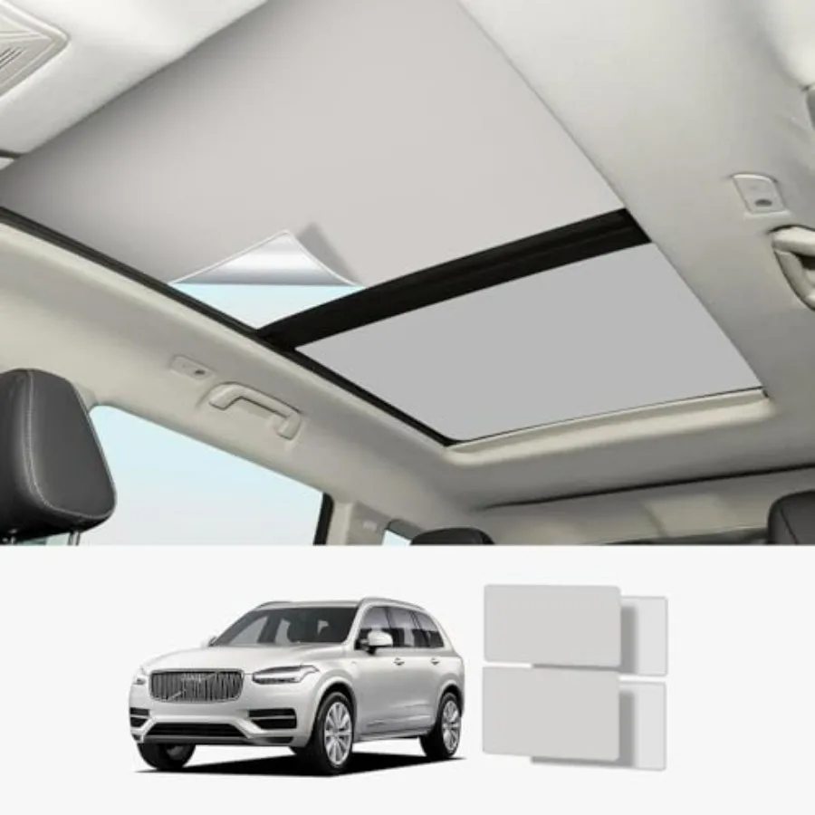 

Foldable Sunroof Sunshade Compatible for Volvo 2015-2024 XC90 Accessories, Adsorption Insulation Roof Sunshade for XC90 UV Refl