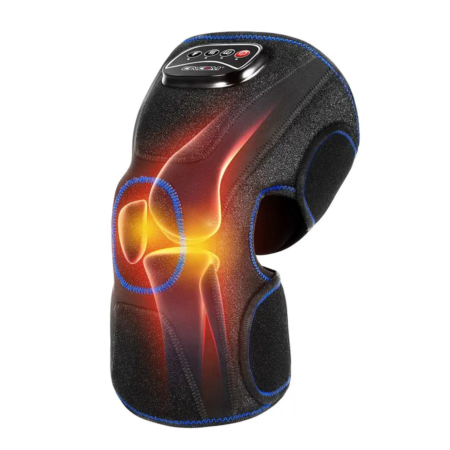 

Knee Massager with Heat, Air Compression Leg Knee Brace Wrap for Arthritis and Pain Relief Knee Eletric Heating Pad for Swelling