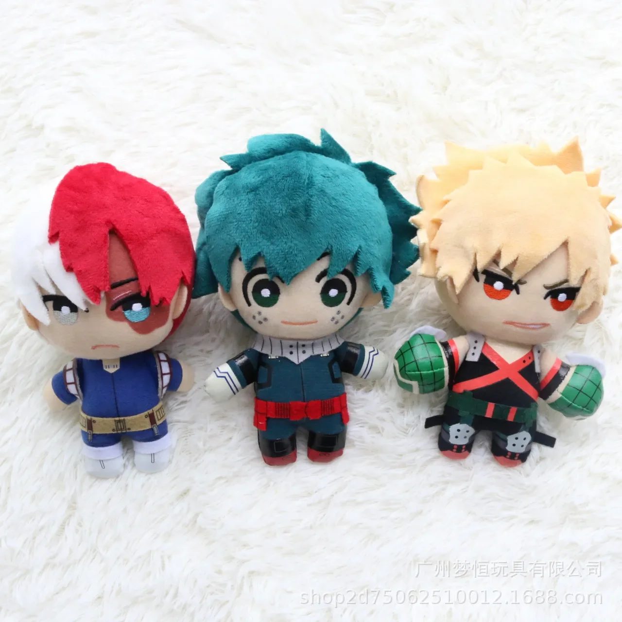 Anime Midoriya Izuku Bakugou Katsuki Todoroki Shoto llavero de felpa figura Cosplay bolsa colgante adornos de dibujos animados regalo de Navidad