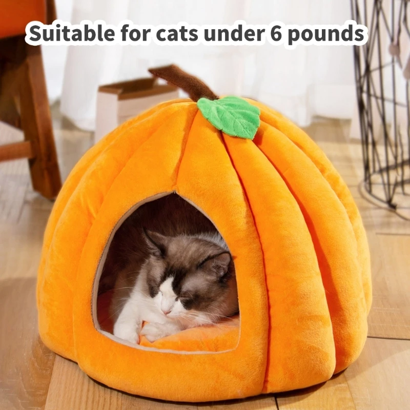 

Creative Pet Bed Pumpkin Nest for Dogs and Cats Cartoon Pumpkin Warm Bed Nest