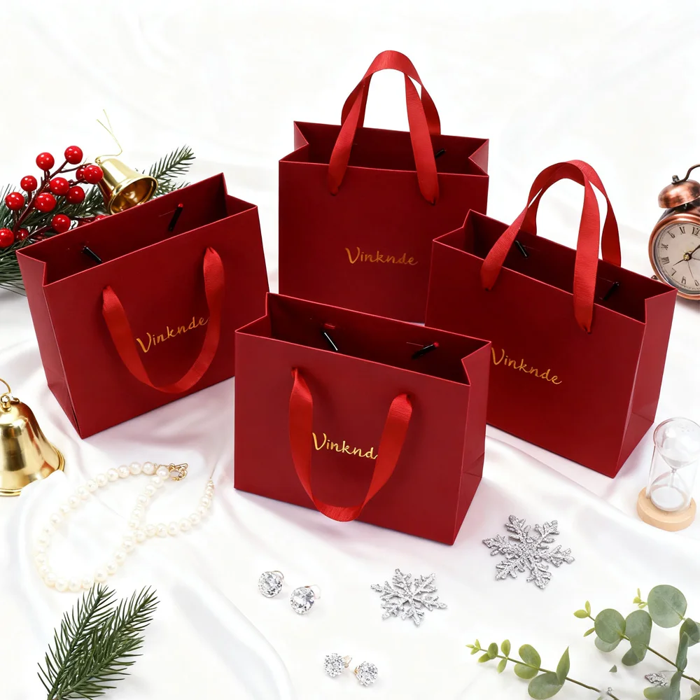 

Пользовательский логотип 15x12x6 см, подарочные сумки для свадебной вечеринки, сумки для торта, пекарни, флориста, сумка для покупок, упаковочный мешок для букета цветов с лентой