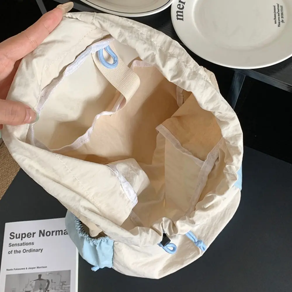 

Fashion Simple Drawstring Backpack Large Capacity Leisure Nylon Shoulder Bags Travel College Student Schoolbag Unisex