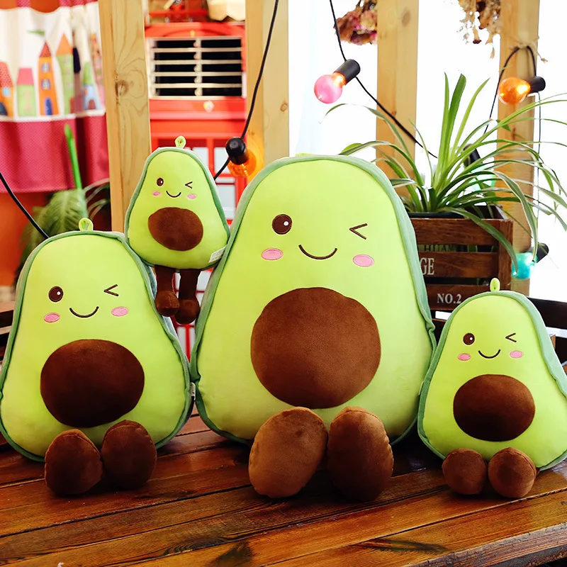 30/45/55CM Cute Avocado Plush Toy Girl Pillow Simulation Fruit Stuffed Doll Birthday Gift For Men And Women