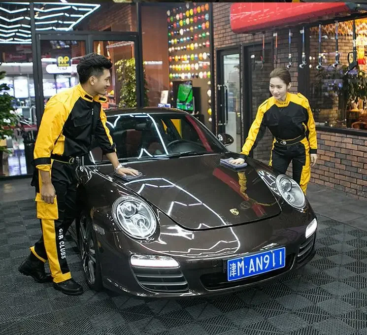 Tuta per riparazioni auto da lavoro per auto 4S Autumen Men Washer Uniform Suit Grigio