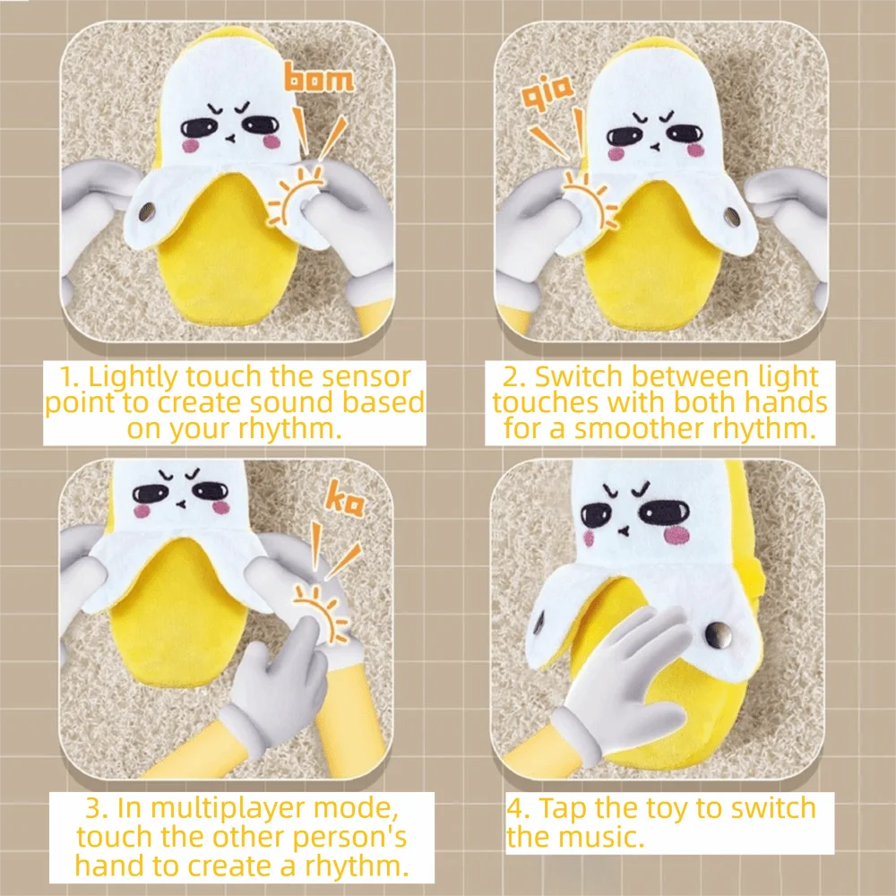 Creatieve Fruit Inductie Metronoom Leuke Zintuiglijke Muziek Ritme Gevuld Interactief Spelen Gezamenlijk Gevulde Banaan Educatief