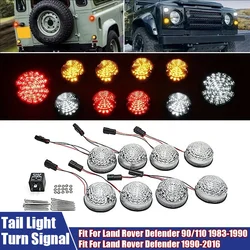 10Pcs/Set Modified LED Signal Lamps Reversing Tail Light Turn Signal Lamp Fit For Land Rover Defender 90/110 1983-1990/1990-2016