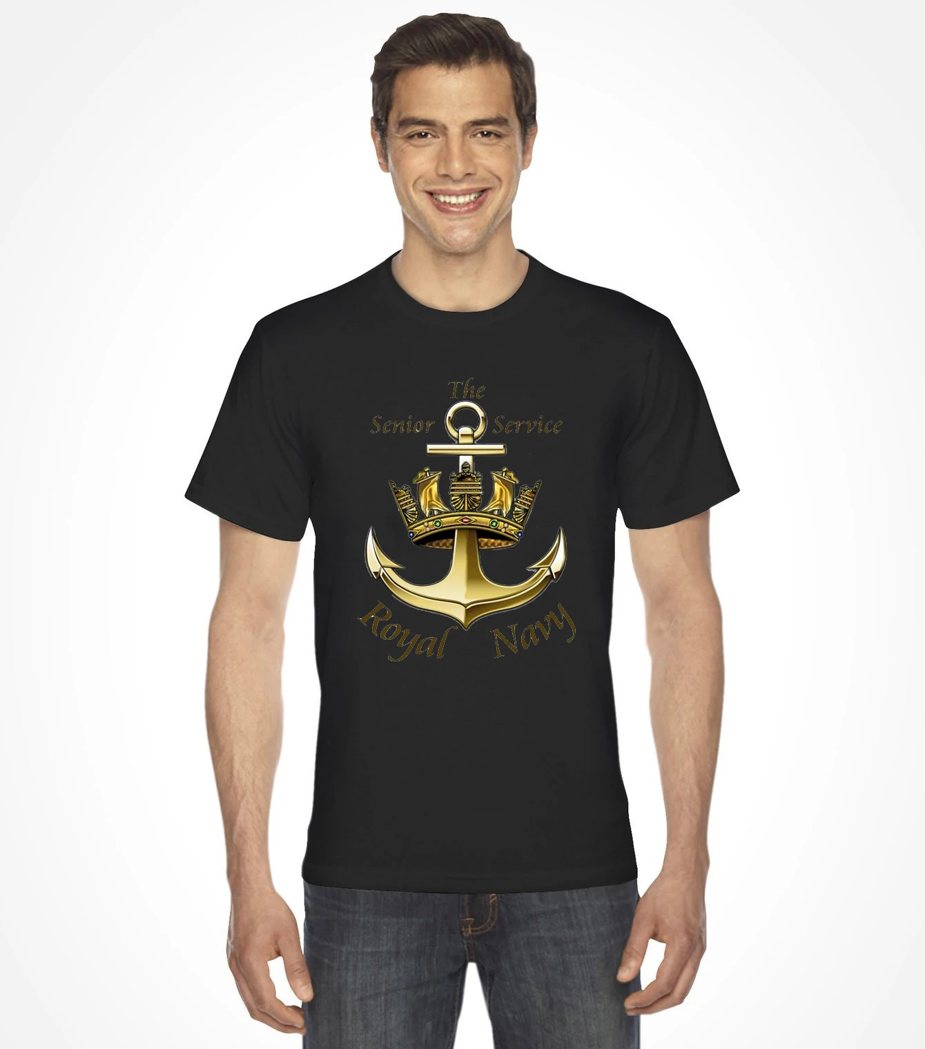 Royal Naval  Senior Service T-Shirt Short Sleeve Casual 100% Cotton O-Neck Summer Mens T-shirt Size S-3XL