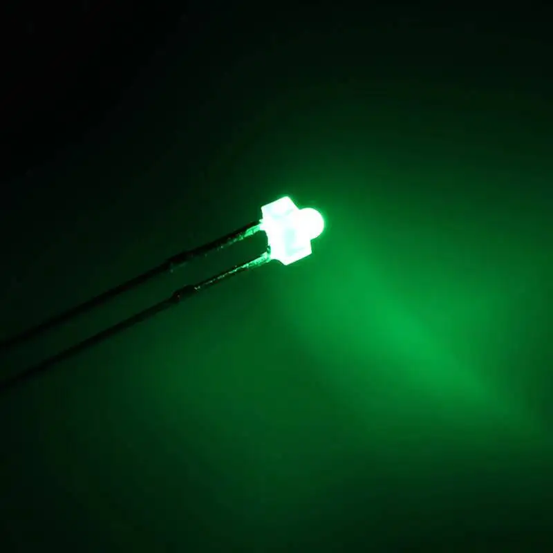 50 Stück F1.8Mm LED-Lichtperlen, Schnullertyp, hohe Helligkeit, lange Stifte, Rot, Gelb, Grün, Weiß, Blau, Anzeigeleuchte – Detail 1