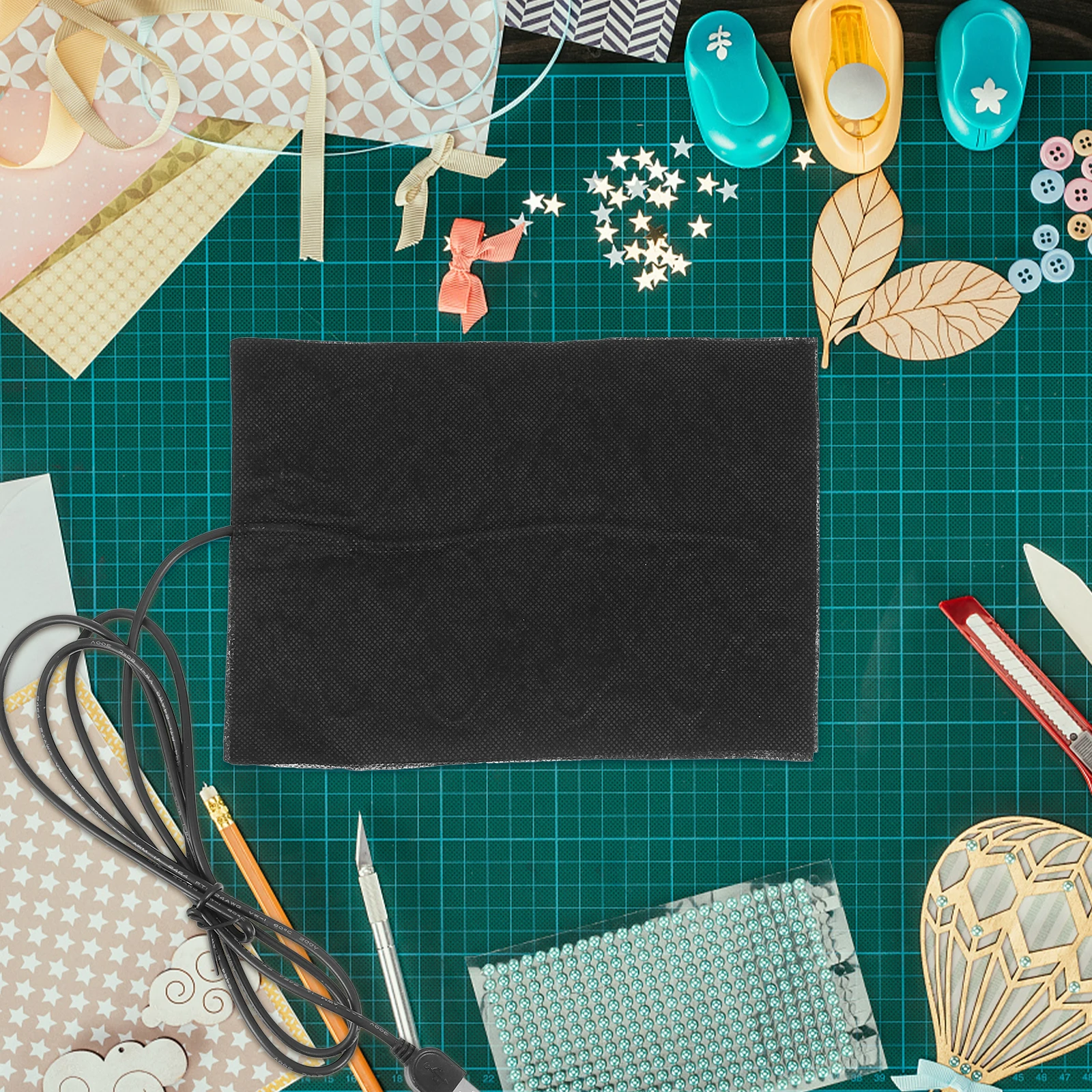 

USB Heating 1.3M Fast Warm Epoxy Curing Mat Cotton Curing Mat Silicone Epoxy Tool Accessory Craft Jewelry Maker