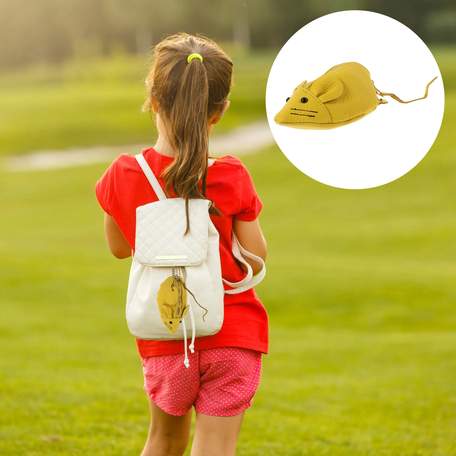 Adorable Mouse Shaped Coin Purse Compact Mini Wallet for Women Cute Small Pouch Holder for Change Jewelry Lipstick