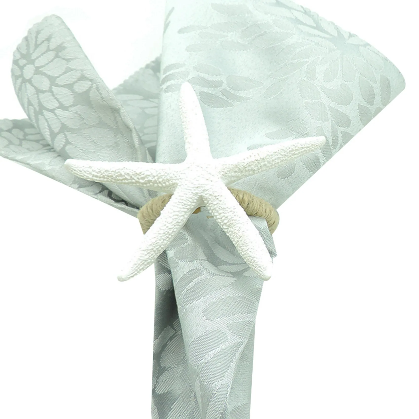 A04G-Napkin Rings Set Of 12, Sea Star Napkin Ring For Starfish Serviette For Tables, Wedding, Birthday, Banquet, Christmas