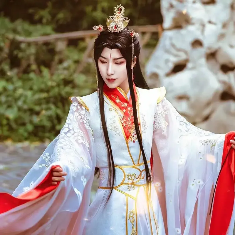

Небесные чиновники Bless The Crown Prince Joy God Xie Lian Cos Feather Que Peacock Косплей Костюм Хан Фу Хэллоуин 2025