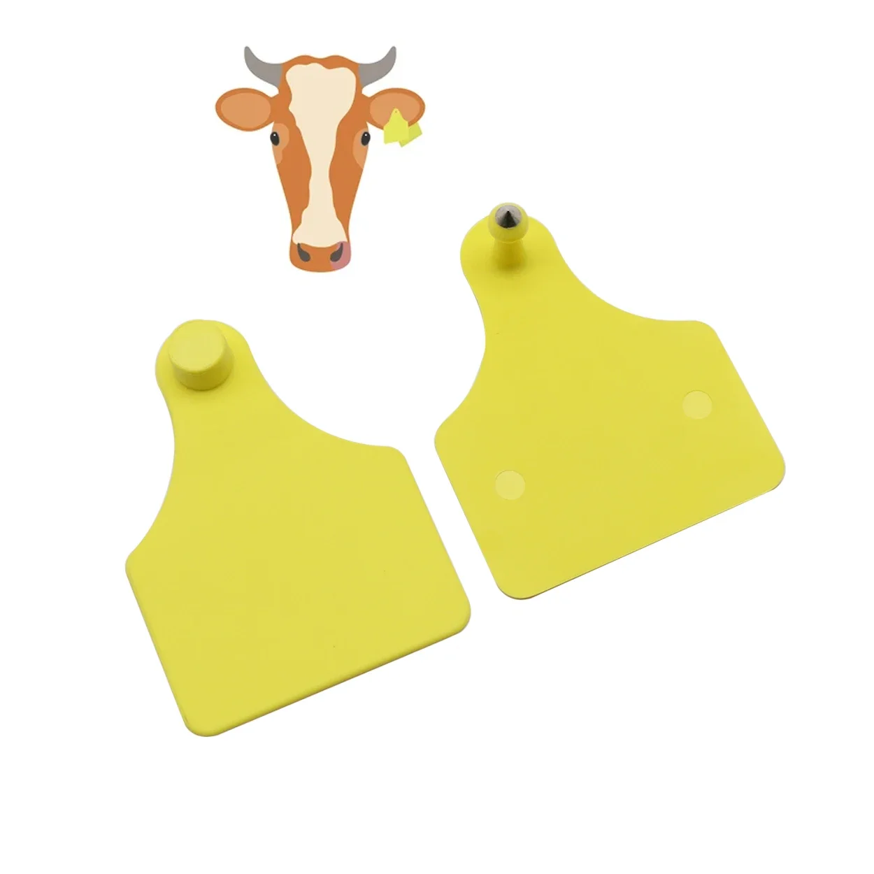 5 Pcs TPU Double-sided Cattle Ear Tag Signs Wordless Ear Tag Cow Pig Horse Earrings Farm Animal Identification Card