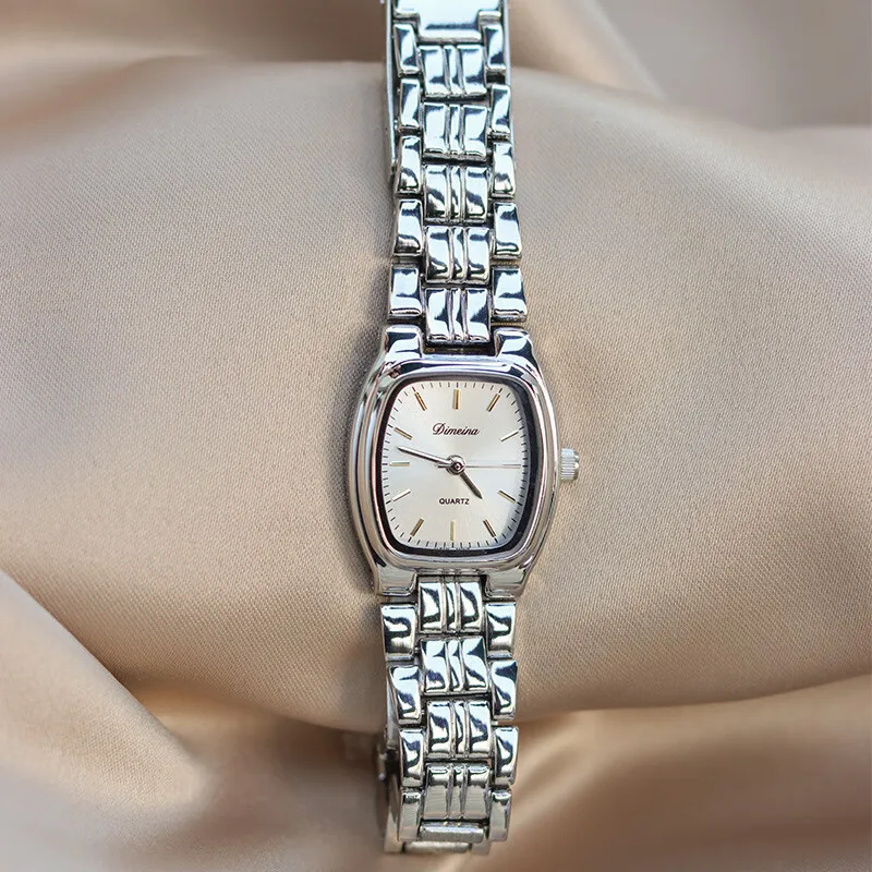 Exquisite Women'S Wristwatch, Small Green Watch, Vintage Steel Strap Watch, Women'S Antique Watch, Women'S Wristwatch.