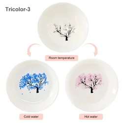 Color Changing Ceramics Tea Cup Japanese-style Sake Glass Cold/Hot Water Discoloration Cherry Blossoms Tea Bowl SGS Food Grade