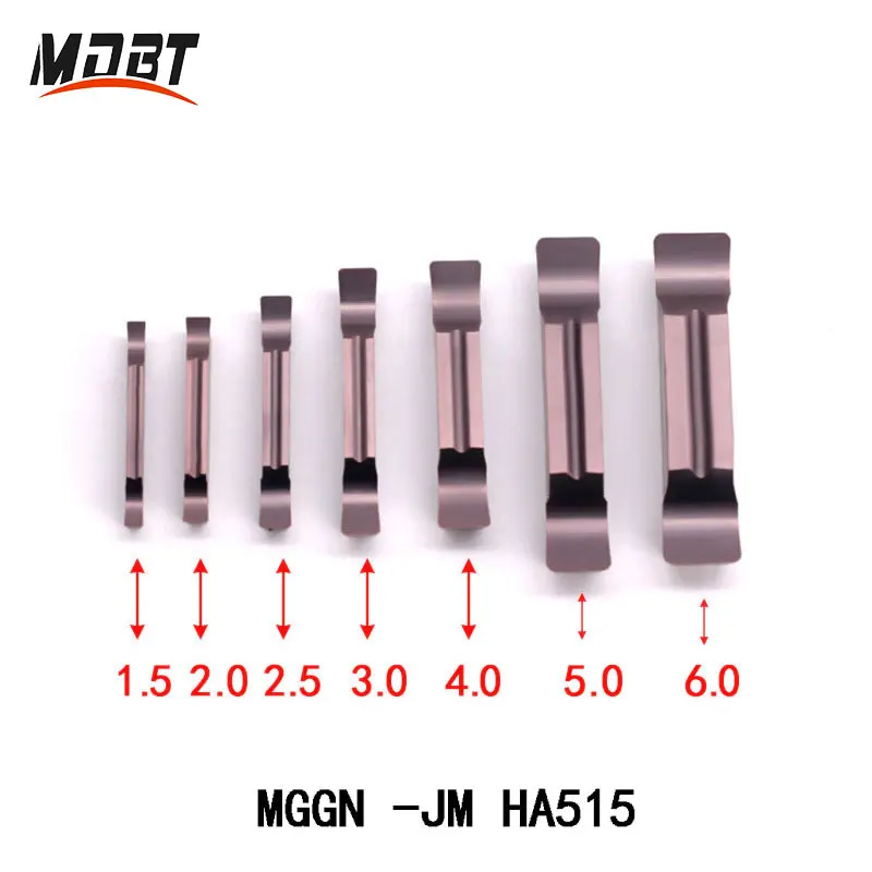 10 pezzi MGGN150/MGGN200/MGGN250/MGGN300/MGGN400/MGGN500 R L JM inserti scanalati in metallo duro per acciaio inossidabile