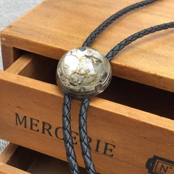Cravatta bolo in resina punk a vapore di design originale per uomo personalità orologio meccanico nucleo cravatta bolotie accessorio di moda