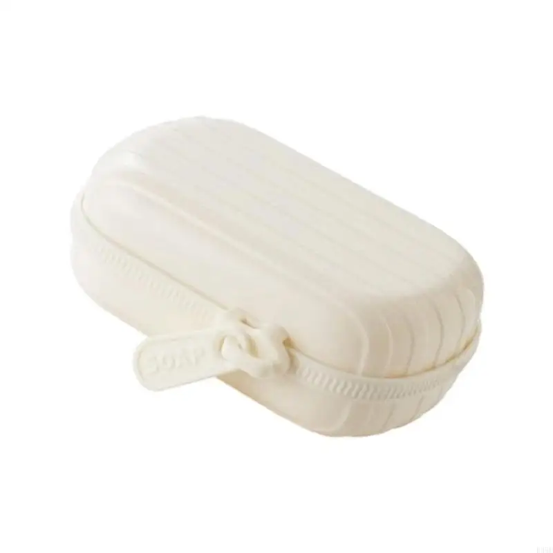 Plastic Soap Holder Secure Zippered Closure Leak Prevent Drain Design Soap Case B95B