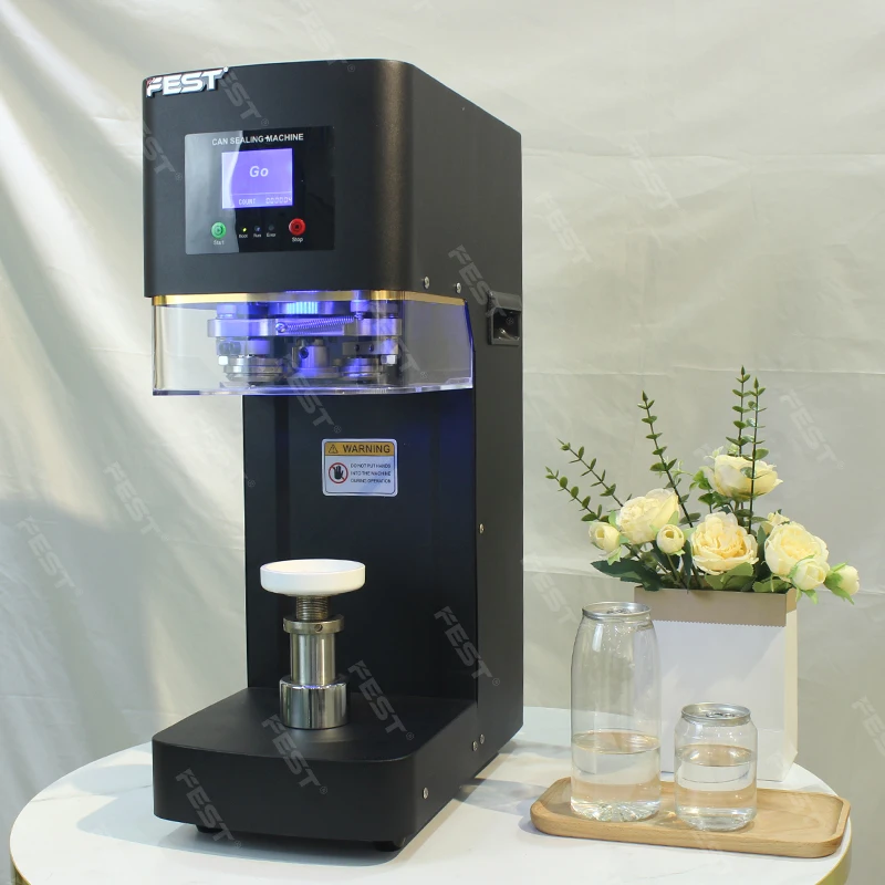 China New Product Automatic Non-rotating Can Sealer Soda Tin Can Seamer Automatic Bubble Tea Can Sealing Machine