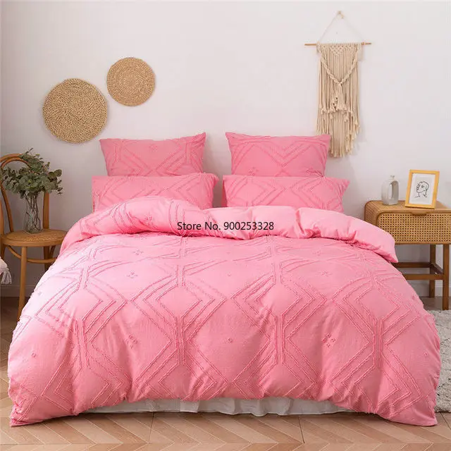 

Bohemia Luxury Duvet Cover Set 3D Cutting Geometric Bedding Set Pillowcases Bedspread Nordic Bed Quilt Cover King Double Bed Set