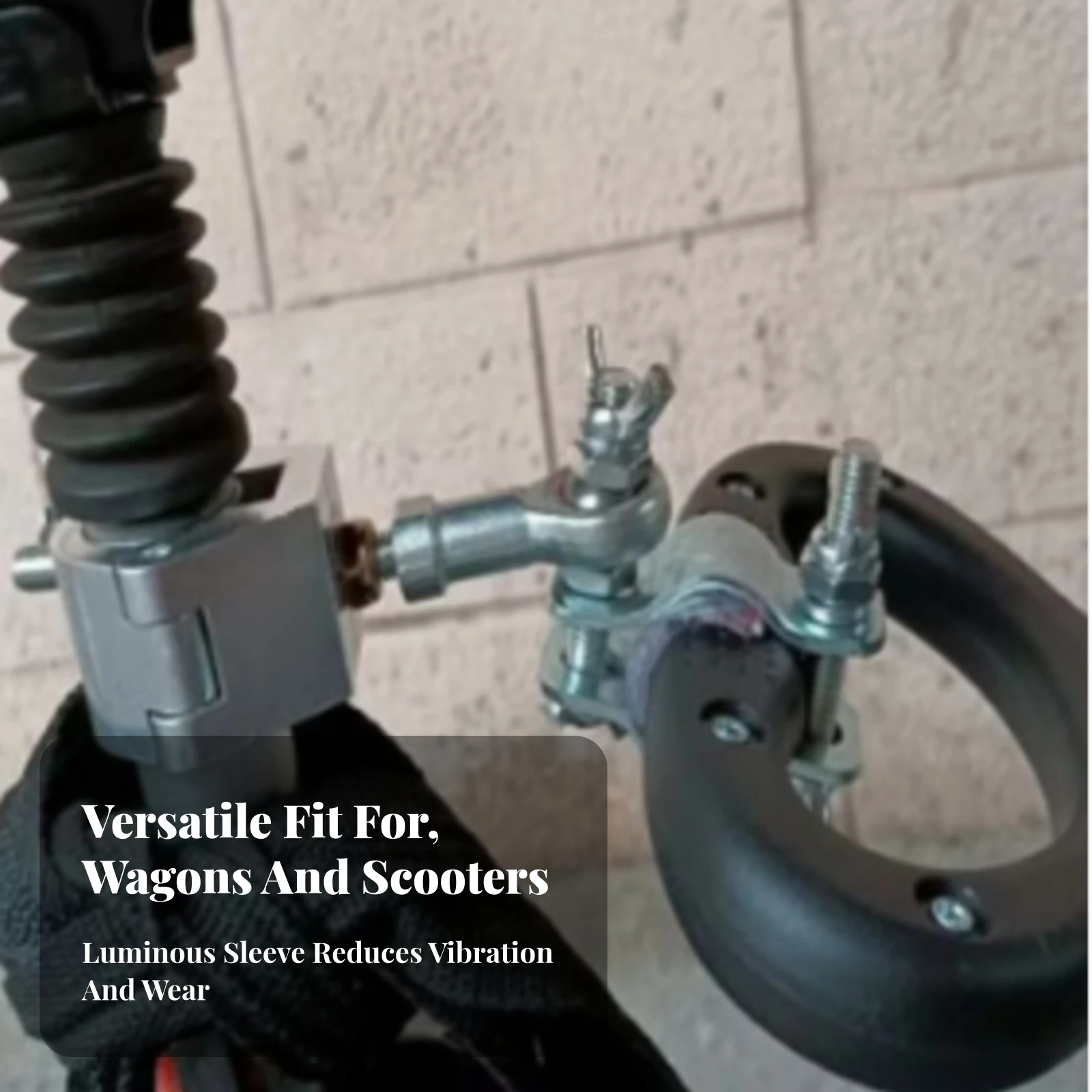 Trailer Connector with Shield Strips Stable Cart Hitch with Clamps Jointed Trailer Connector Silver Finish