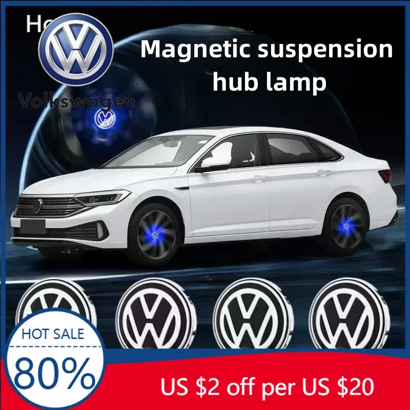 

Горячая новинка 2026: 4 светодиодных колпачка-подсветки для центра дисков Volkswagen (для Golf 4/6)